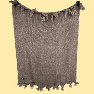 Kennebunk Weavers USA Brown Campbell Polyester Acrylic Woven Throw Blanket